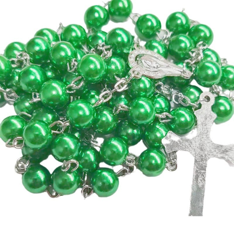 Wholesale 3pcs Pearl Cross Rosary Bracelet