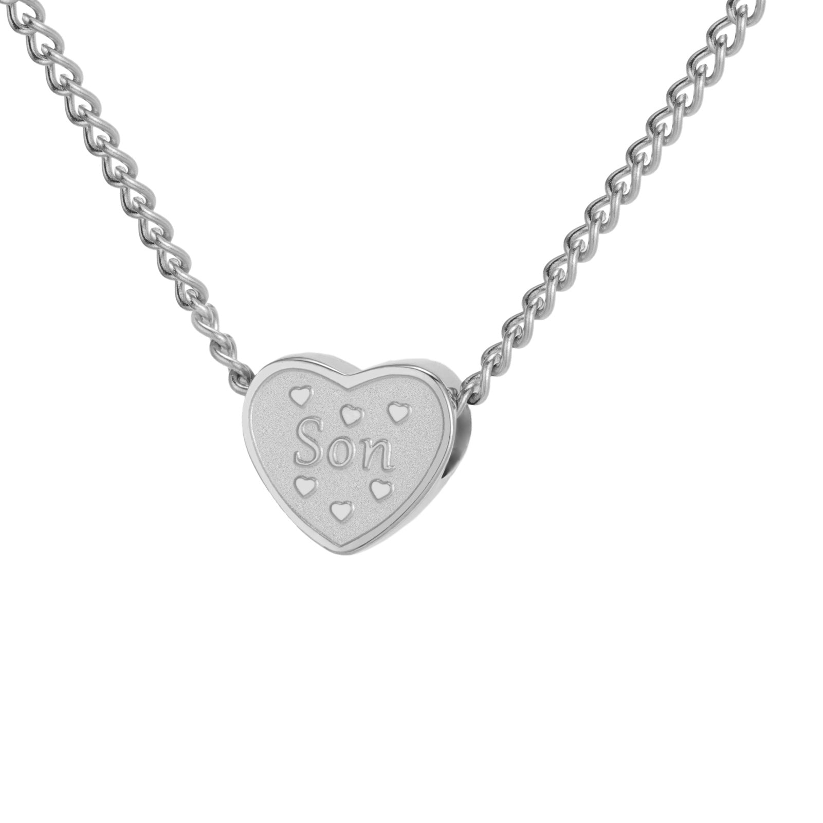 Wholesale Cross-border hot-selling stainless steel cut titanium steel love necklace