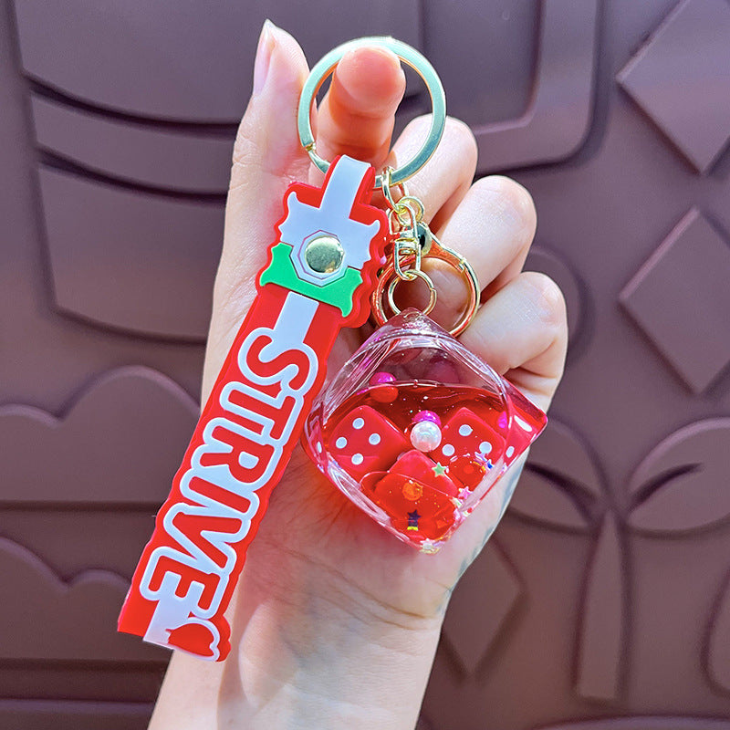 Wholesale Oil Cube Dice Keychain