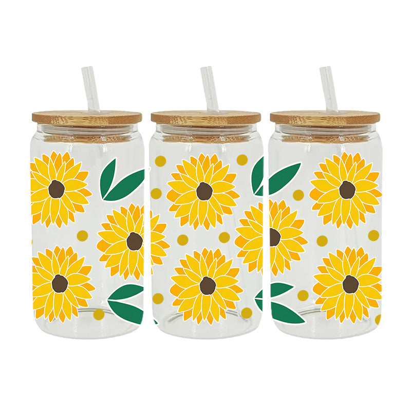 Wholesale Cartoon printing heat transfer Cup sticking 16OZ UV DTF WRAPS