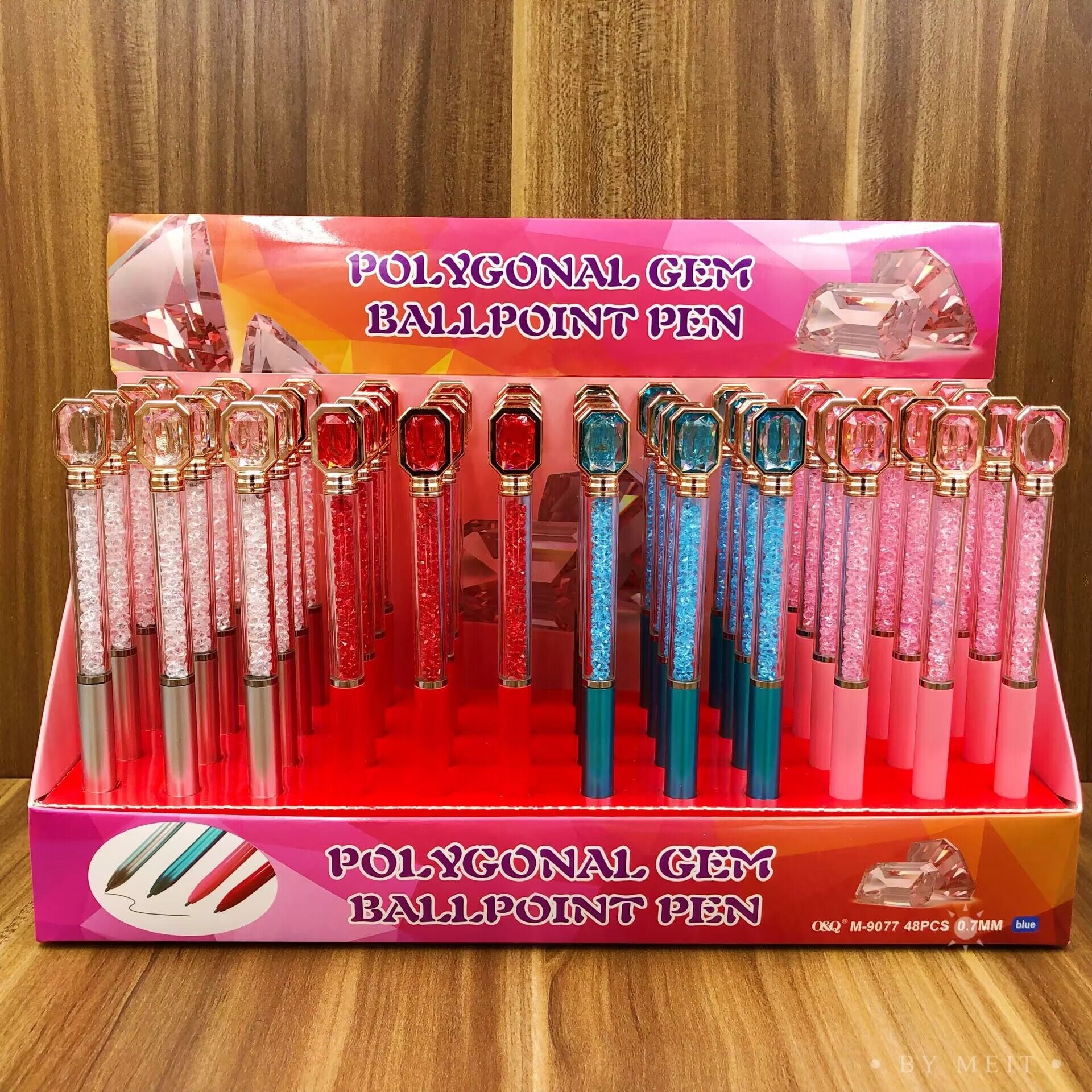Wholesale 48pcs Cartoon Christmas Crystal Diamond Revolving Ballpoint Pen