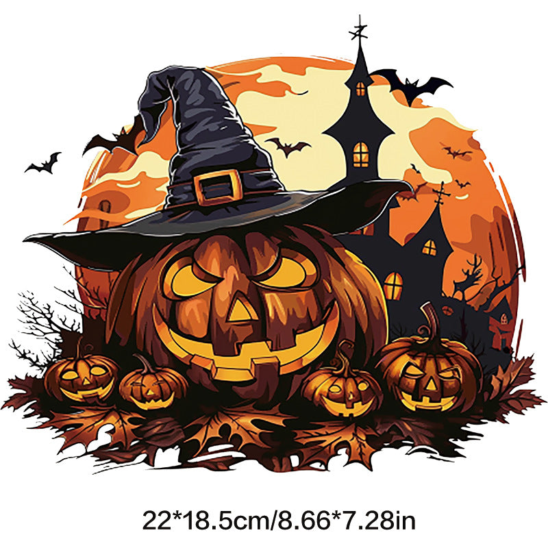 Wholesale Pumpkin Skull Terrifying Halloween UV DTF Ready to Press Transfers Wraps