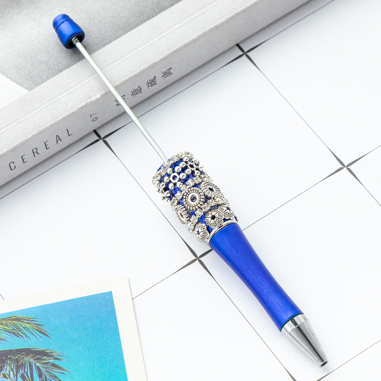 Wholesale Beadable Pen Bohemian Rhinestone Flower Patch DIY Pens