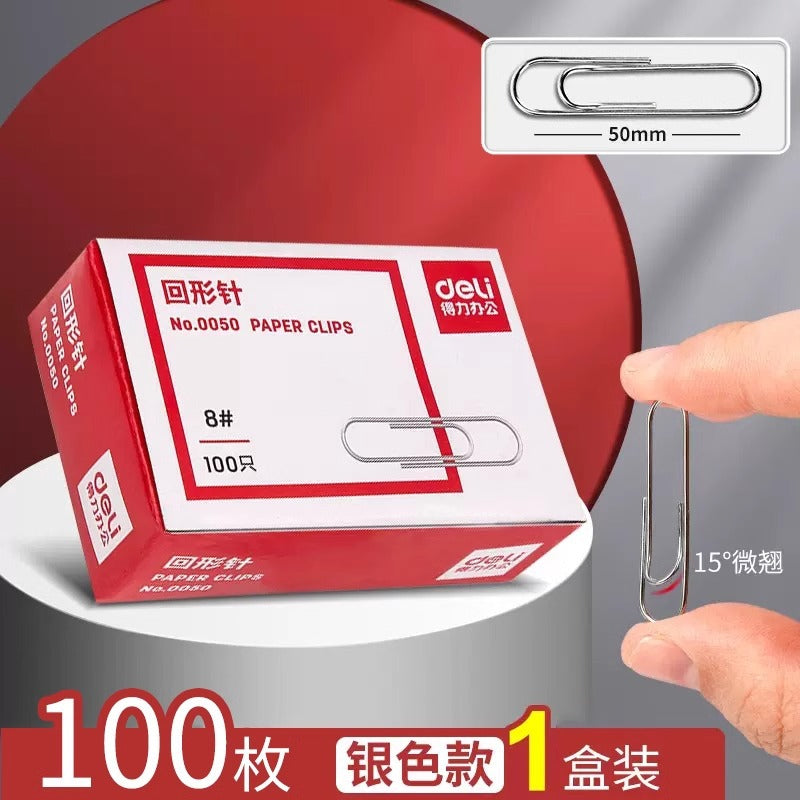 Wholesale paper clip silver metal paper clip steel core paper clip