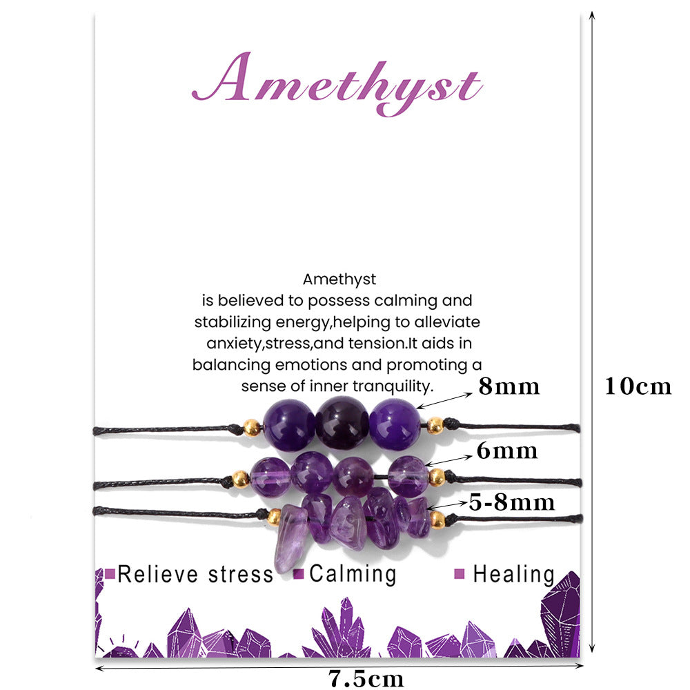 Wholesale Natural Stone Set Gravel Beads Hand Woven Bracelet