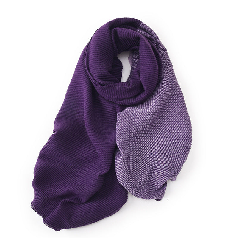 Wholesale Double-sided Wrinkled Color Matching Imitation Cashmere Winter High-end Scarf