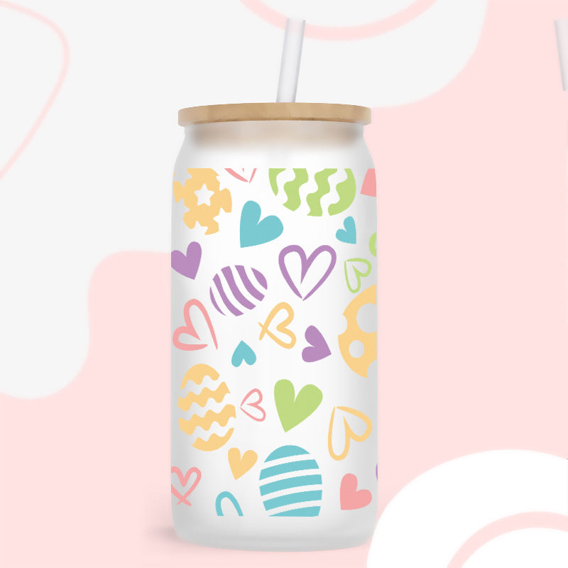 Wholesale Cute cartoon multicolor 16oz Cup UV DTF Wraps