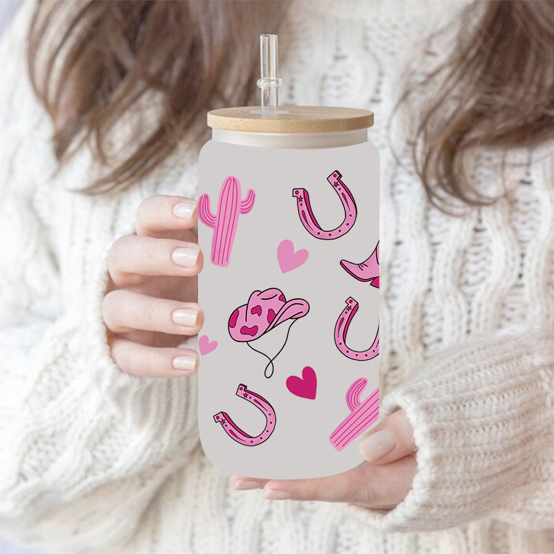 Wholesale Western style hat boots  16oz Cup UV DTF Wraps