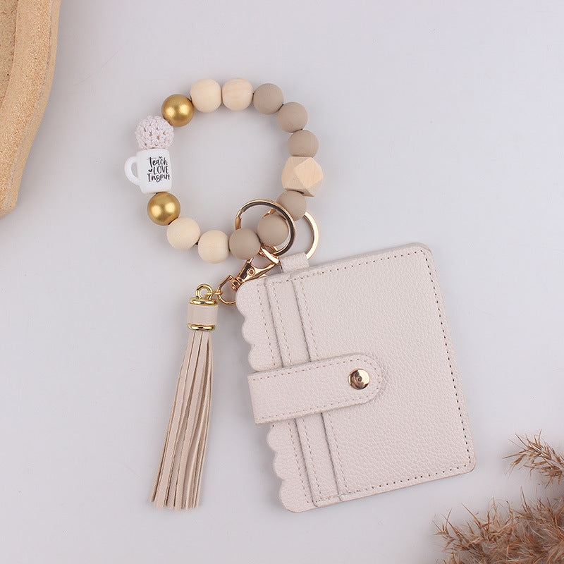 Wholesale Silicone Key Card Holder Wristlet  keychain
