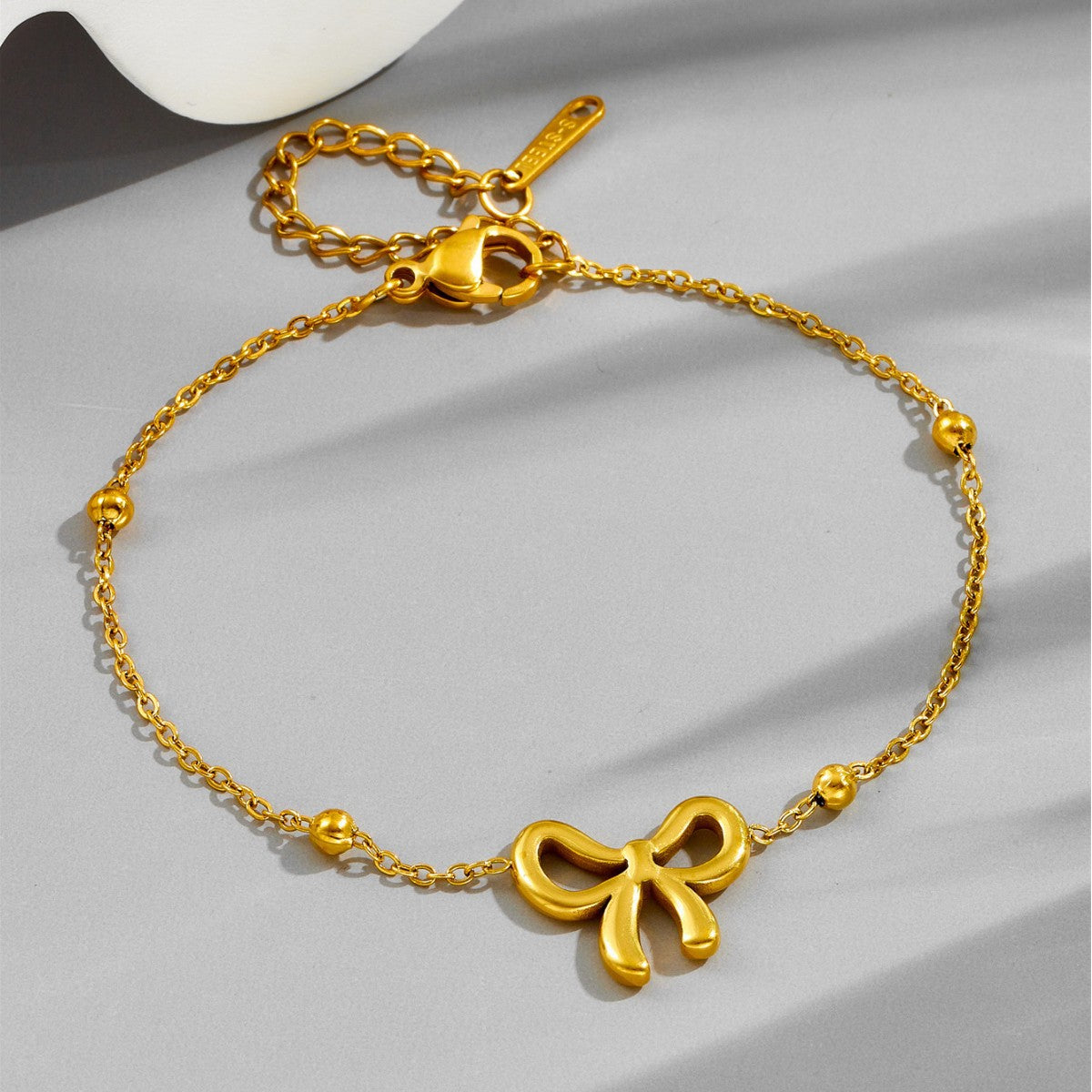 Wholesale Titanium Steel Bow Clavicle Chain Simple choker necklace