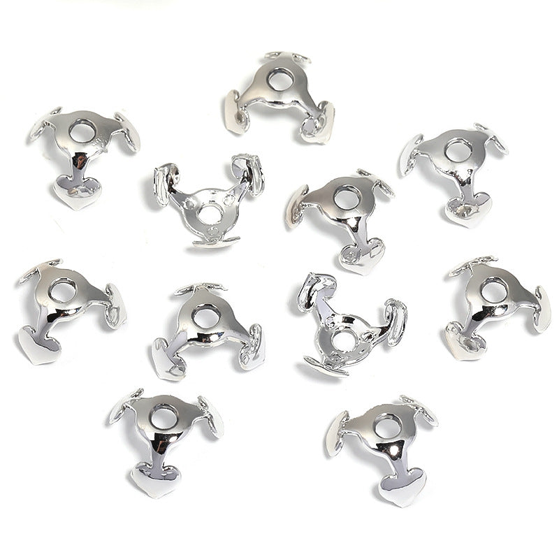 Wholesale 200pcs Diy Colorful Love Five-pointed Star Middle Hole Acrylic Flower Holder Spacer Beads