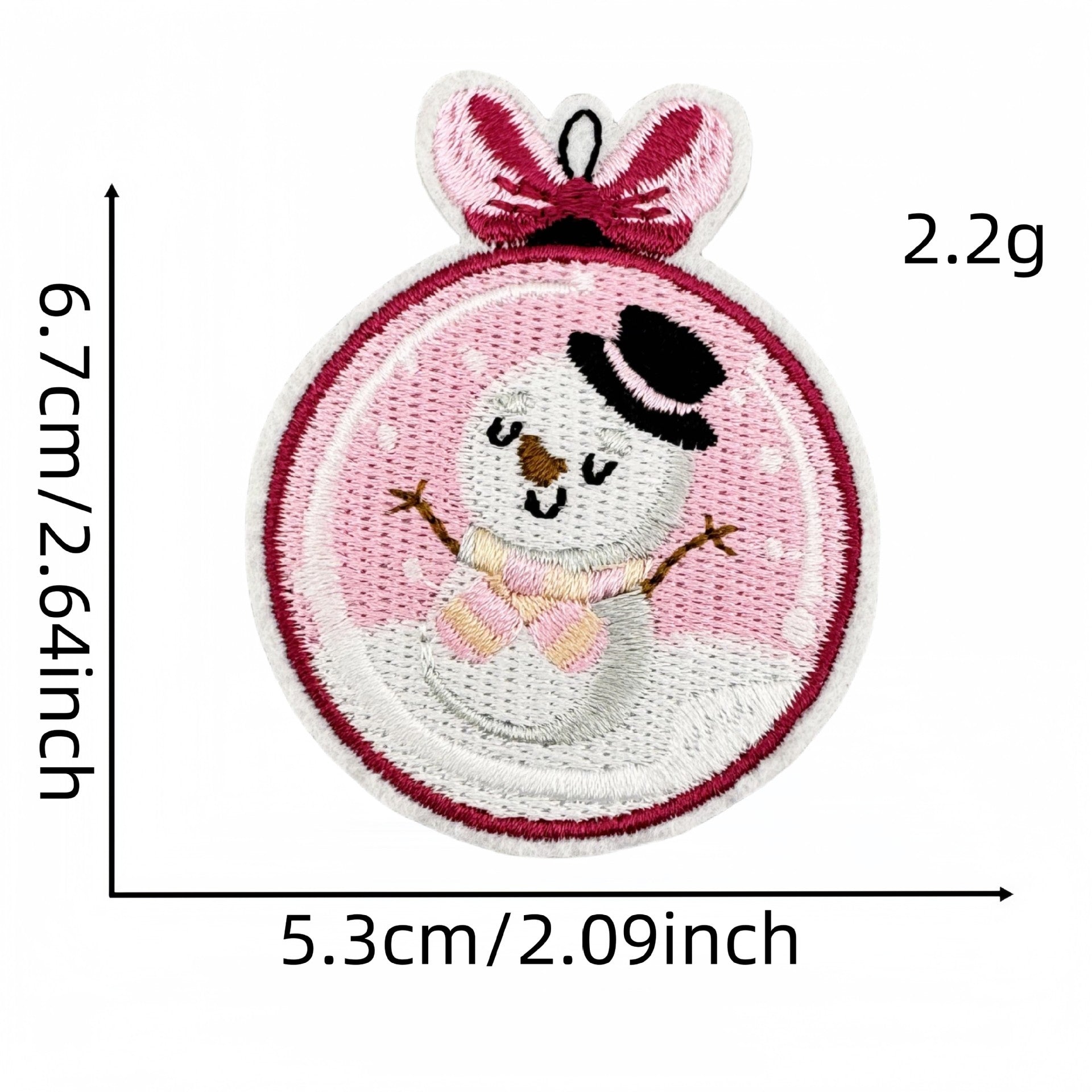 Wholesale Cute pink cartoon Christmas embroidery DIY patches