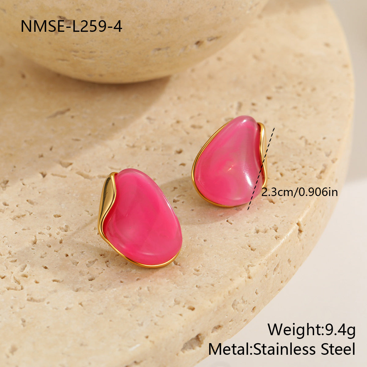 Wholesale Amber  Patchwork Resin Earrings