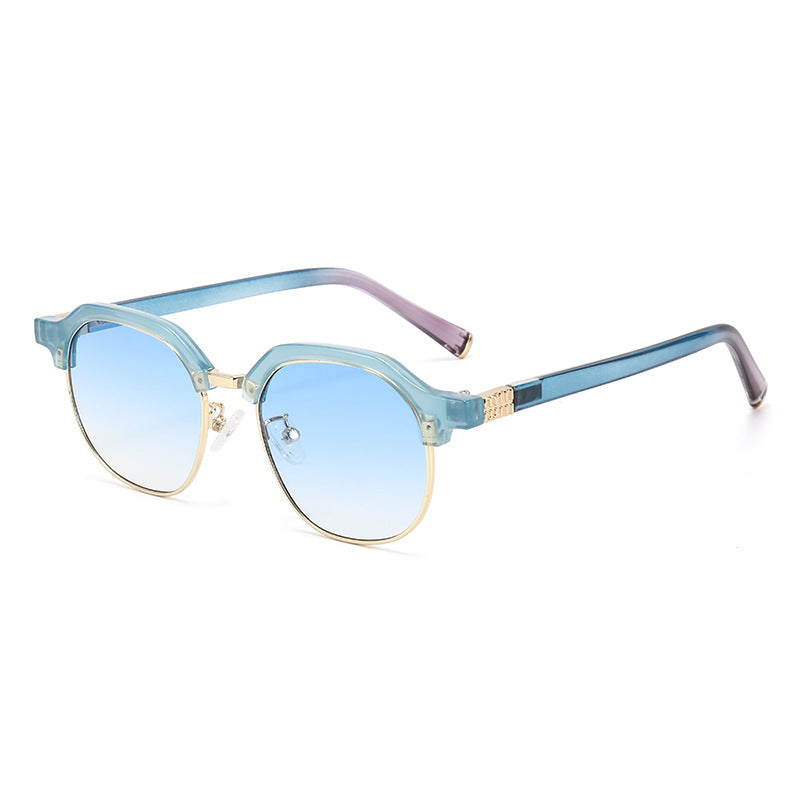 Wholesale Oval Half Frame Sunglasses