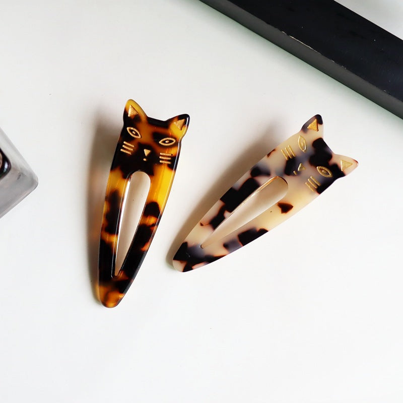Wholesale of Cute and Sweet Cat Acetic Acid Board Hair Clips