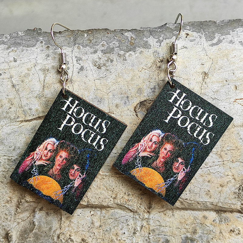 Wholesale Horror  Book Wooden Earrings