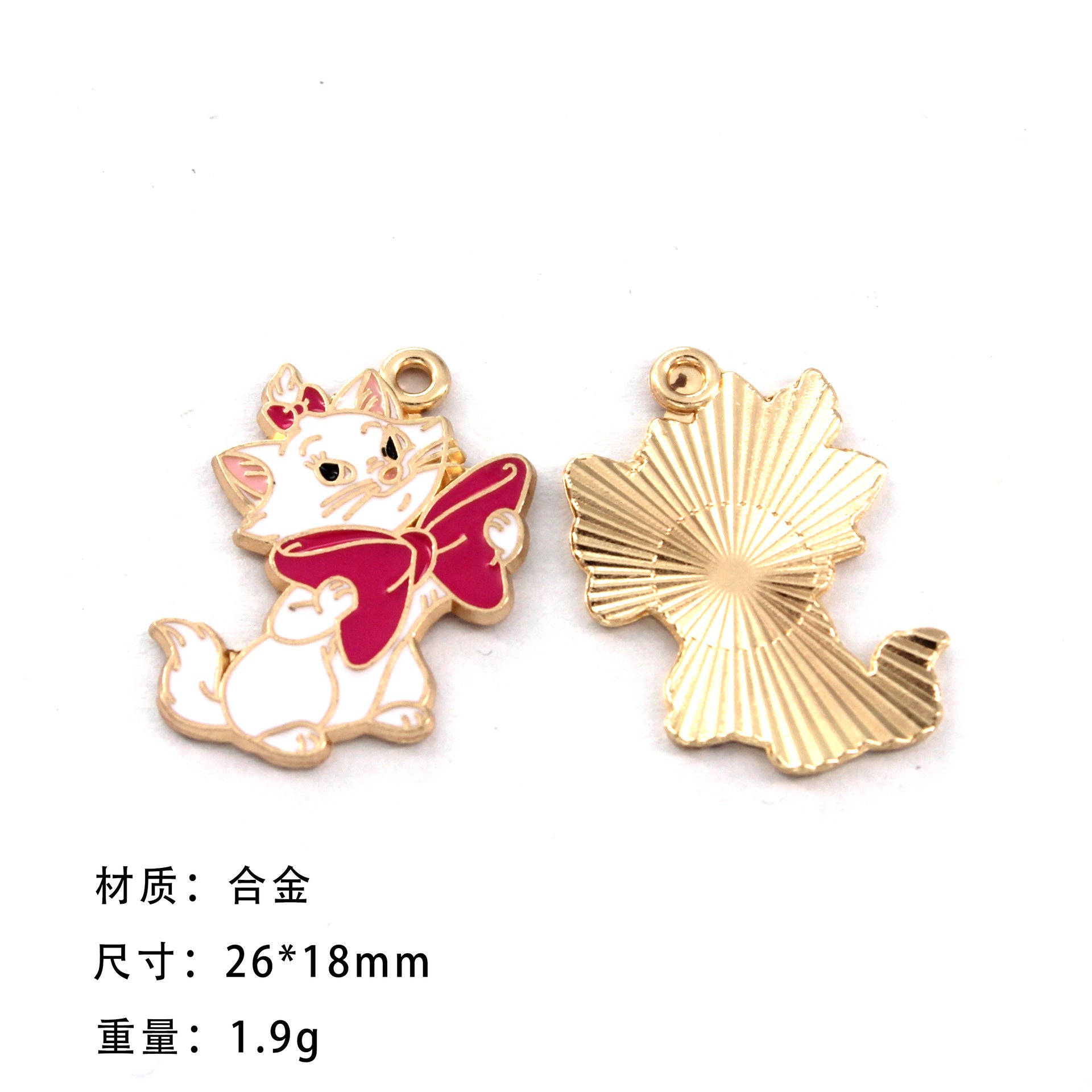 Wholesale 10pcs Cartoon Anime DIY Dream Cat Alloy Oil Drop Pendant