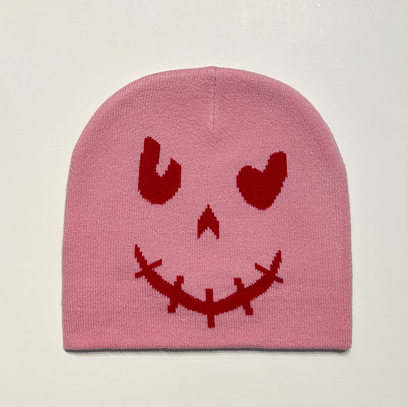 Wholesale Acrylic Halloween Smiling Face Woolen Hats