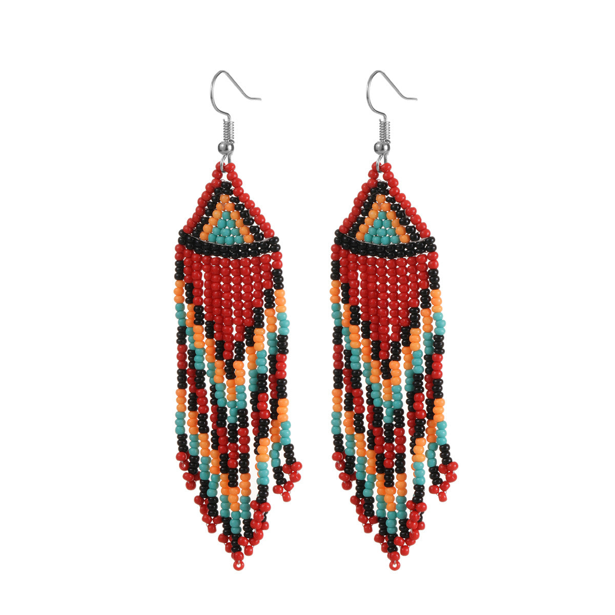 Wholesale Colorful Rice Beads Tassel Earrings