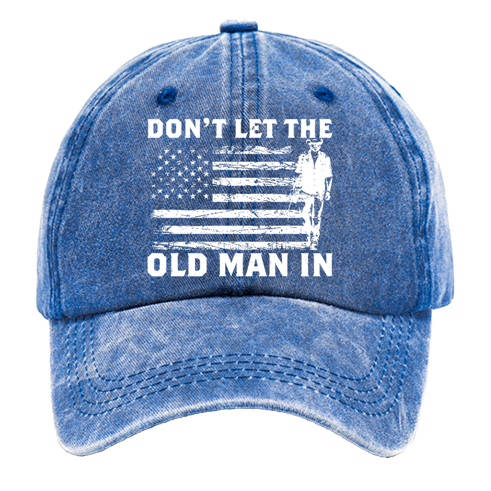 Wholesale Washed Cotton Printed Distressed Vintage Soft Top Baseball Cap