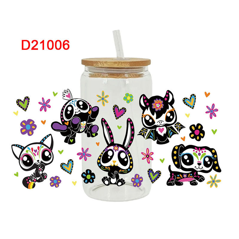 Wholesale Colorful Cartoon Little Pony 16oz Cup UV DTF Wraps
