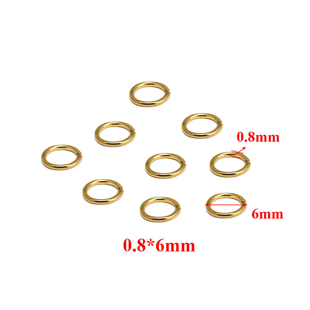 Wholesale 100PCS/PACK 18K Gold Vacuum Color Retention Stainless Steel Open Ring
