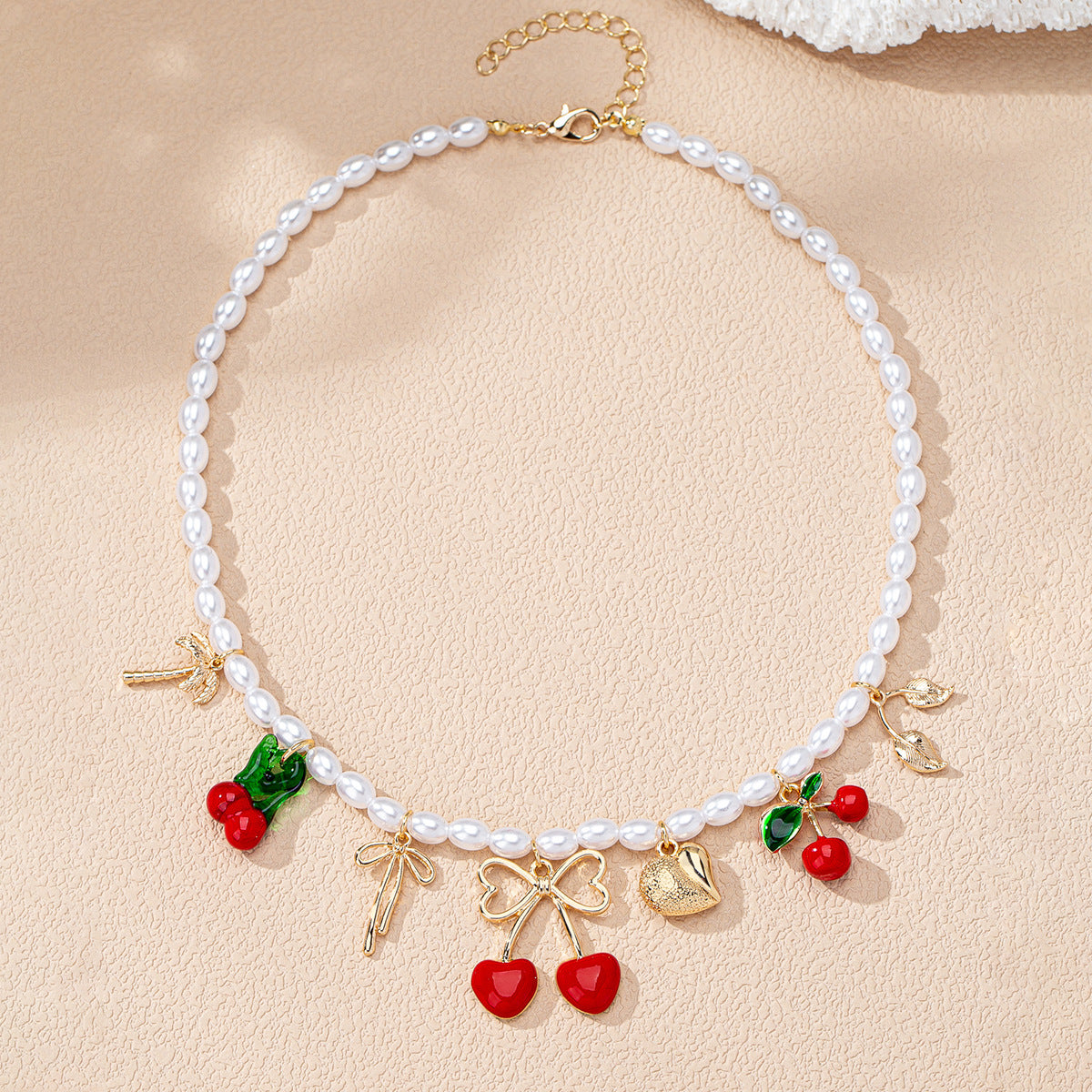 Wholesale Fruit Flower Ceramic Cross Multi Pendant Necklace