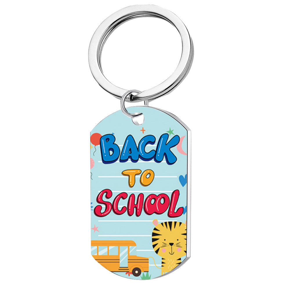 Wholesale Kindergarten Opening Gift Stainless Steel Keychain