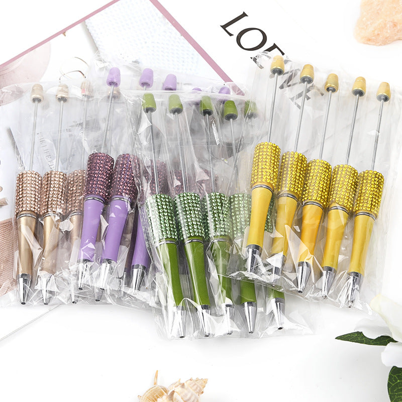 Wholesale 5pcs DIY Creative Water Diamond Colored Full Diamond Handmade Bead Pen