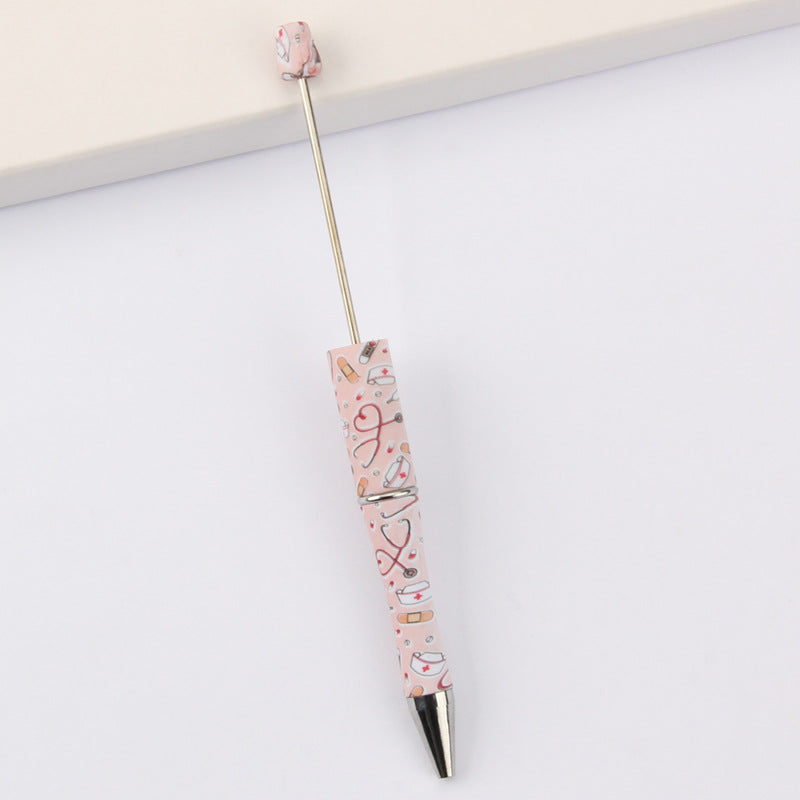 Wholesale Beadable Pens DIY for Beaded Cow Leopard Print Plastic Pen