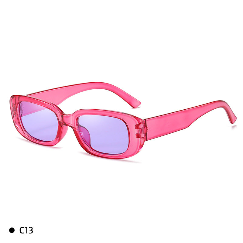 Wholesale PC Film Fashion Square Frame Solid Color Sunglasses