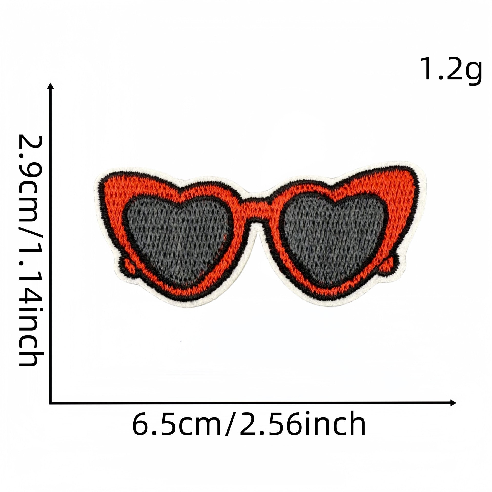 Wholesale Embroidered Patch Cartoon Y2K Sunglasses Design Fabric Applique For Clothing Decoration Casual Fashion Accessory