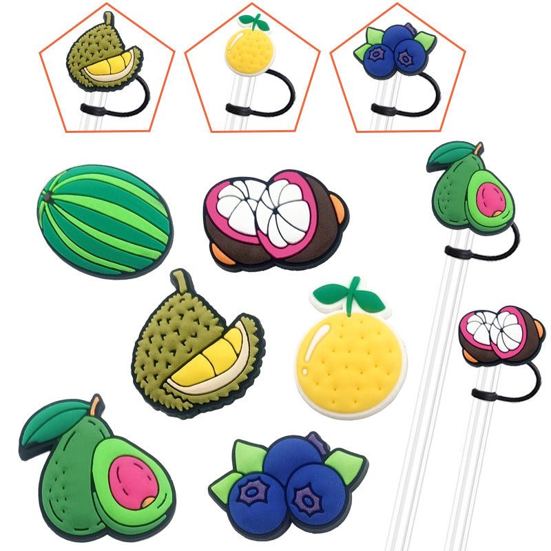 Wholesale 10pcs Fruit Watermelon DIY Straw Cap Soft Plastic Accessory