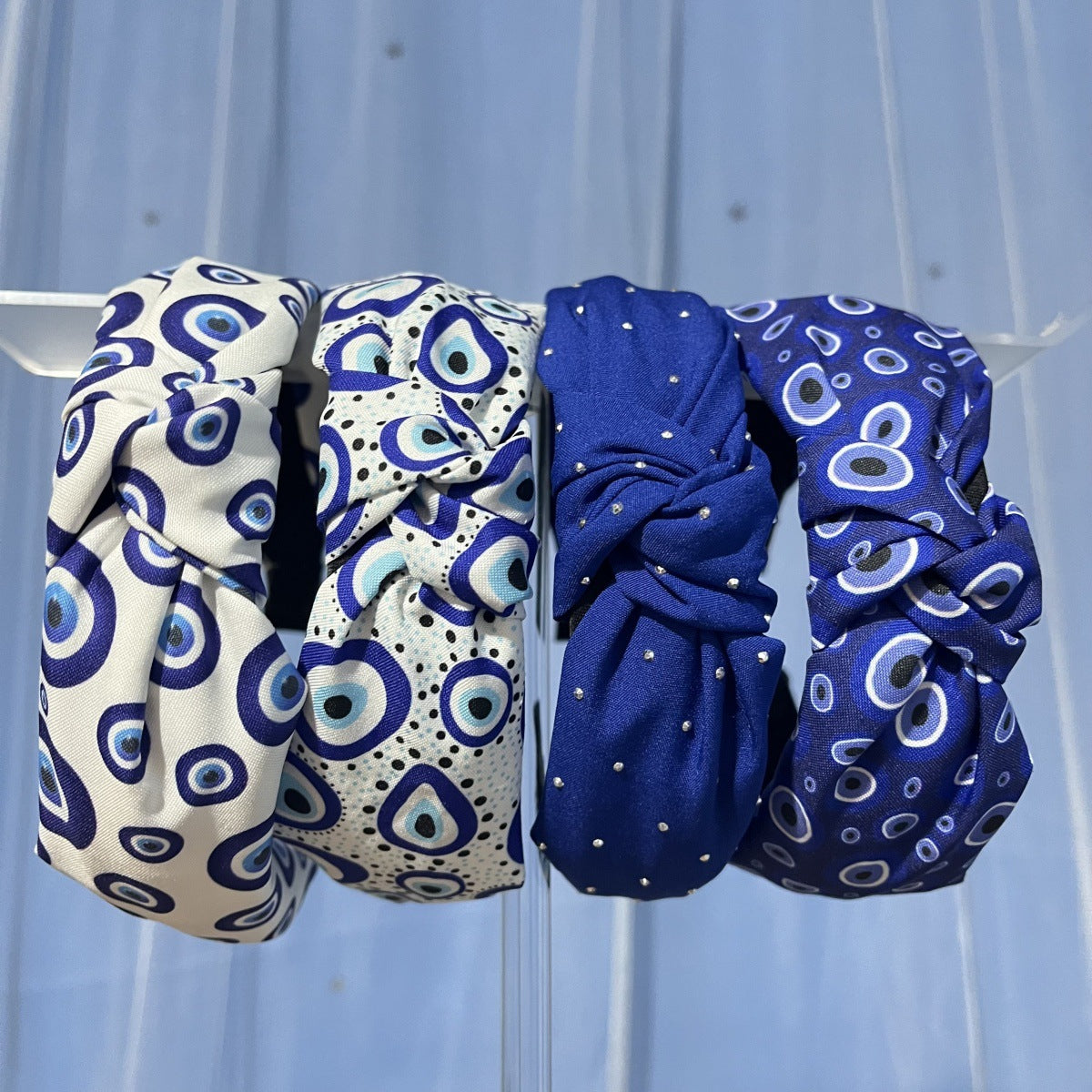 Wholesale  Polka Dot Bow Headband  Retro  Wide-Brimmed High Headband