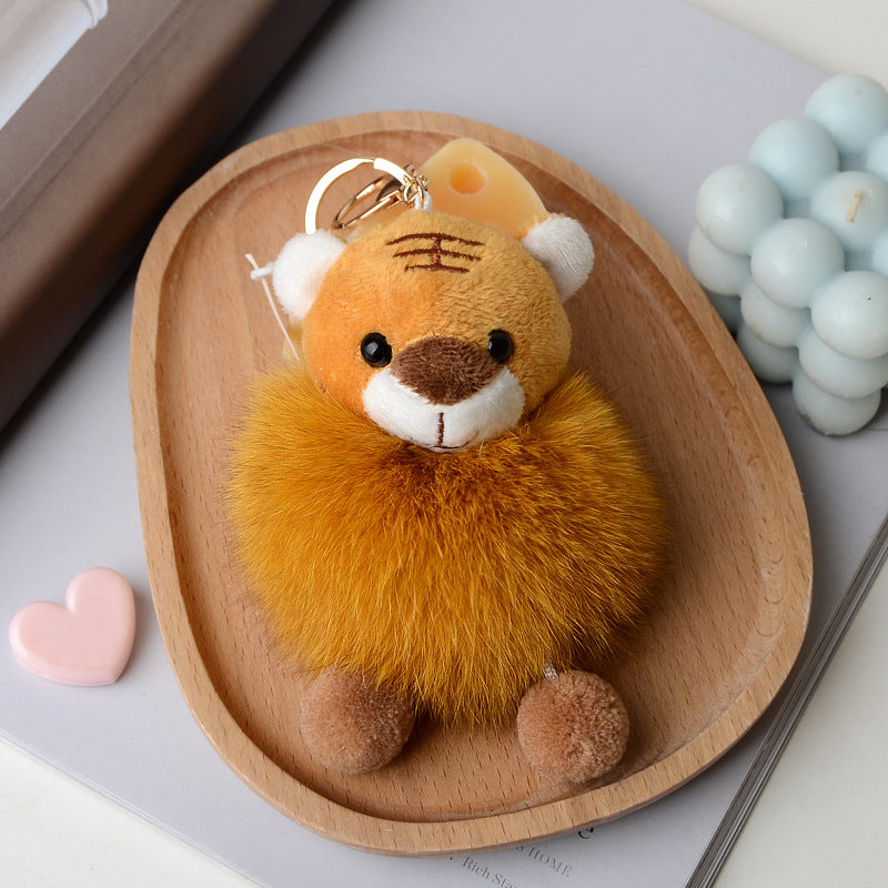 Wholesale Little Tiger Fur Keychains