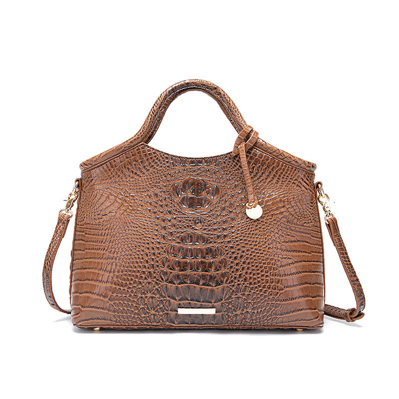 Wholesale PU Hand-held Crossbody Retro Multi-color Three-dimensional Concave and Convex Crocodile Pattern Shoulder Bag