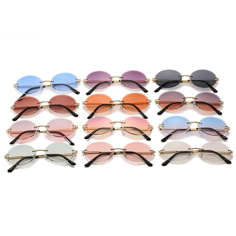 Wholesale PC Gradient Oval Sunglasses
