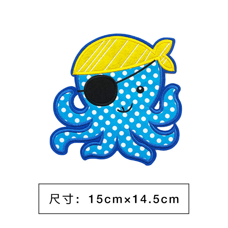 Wholesale Cartoon embroidery clothing decoration large patch cloth stickers
