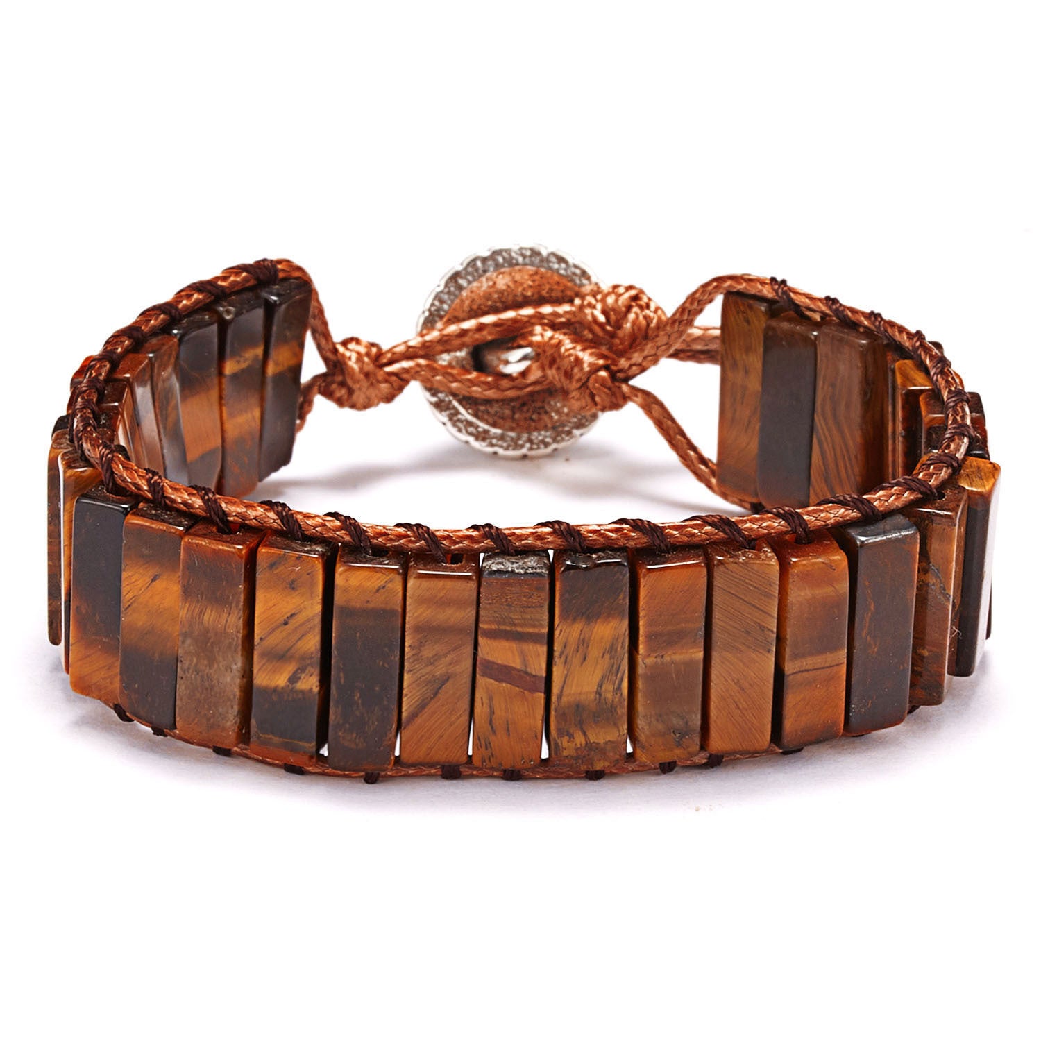 Wholesale Braided Slipknot Geometric Natural Stone Bracelet