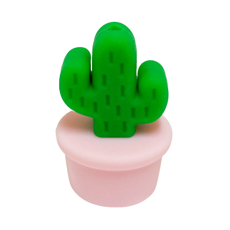 Wholesale of 10PCS Mini Cactus Silicone Beads
