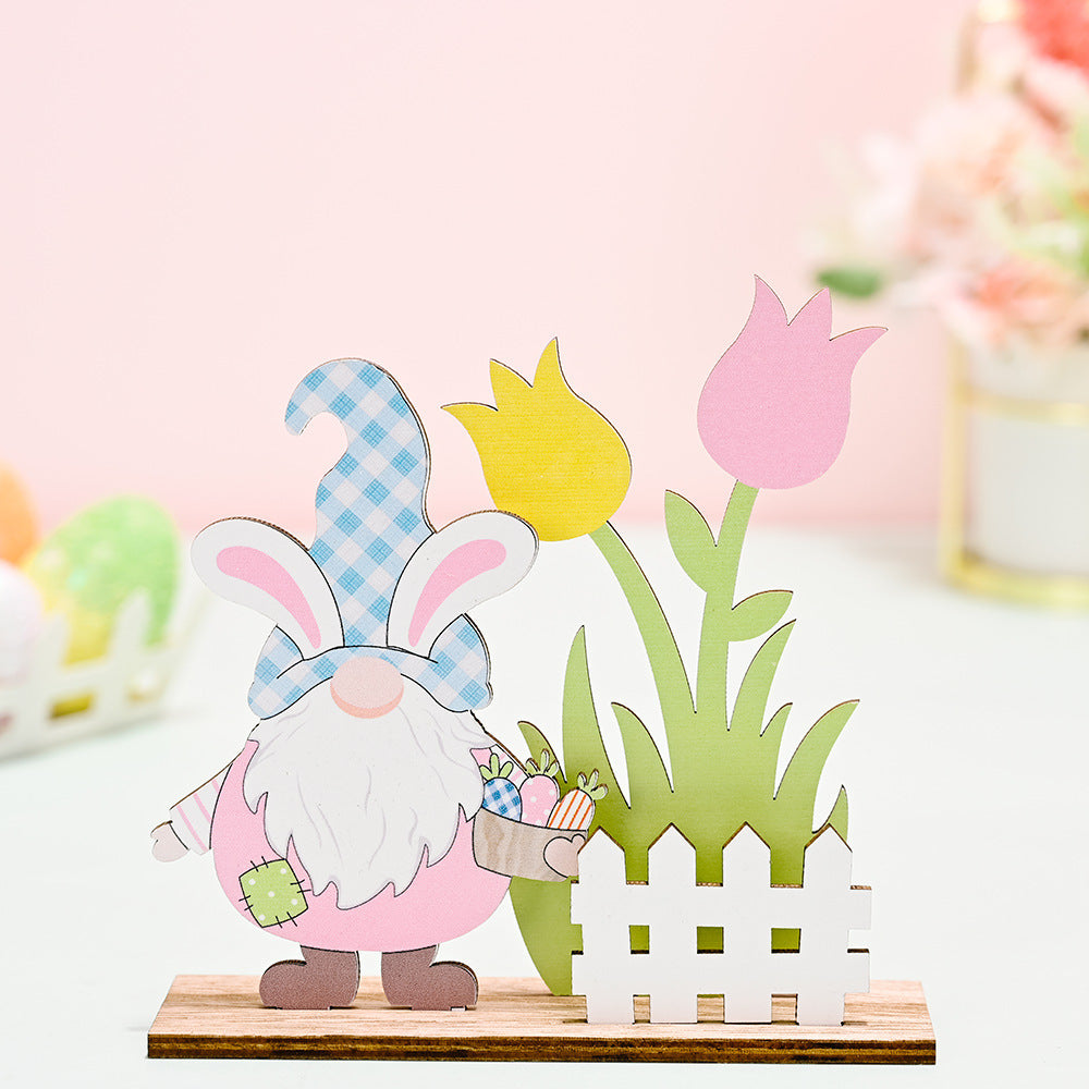 Wholesale  Easter Wooden Printed Ornaments Decoration