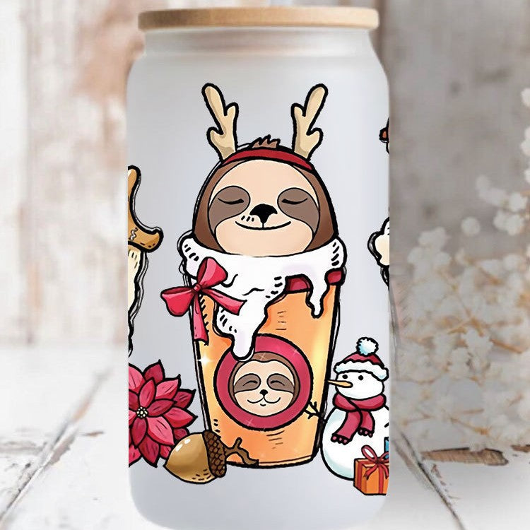 Wholesale Christmas Cartoon Series 16oz Cup UV DTF Wraps