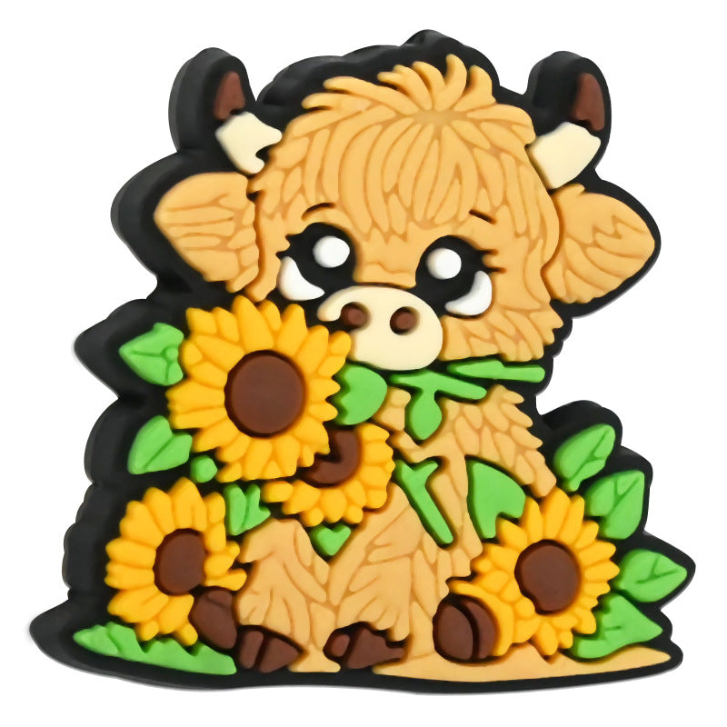 Wholesale Random 100pcs Highland Cow Yak  Focal Beads