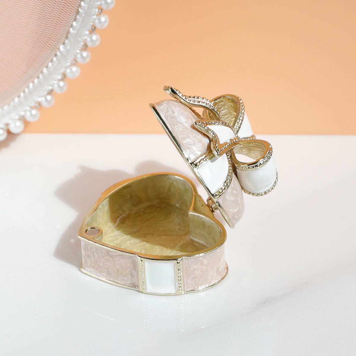 Wholesale Creative Love Bow Jewelry Alloy Storage Box