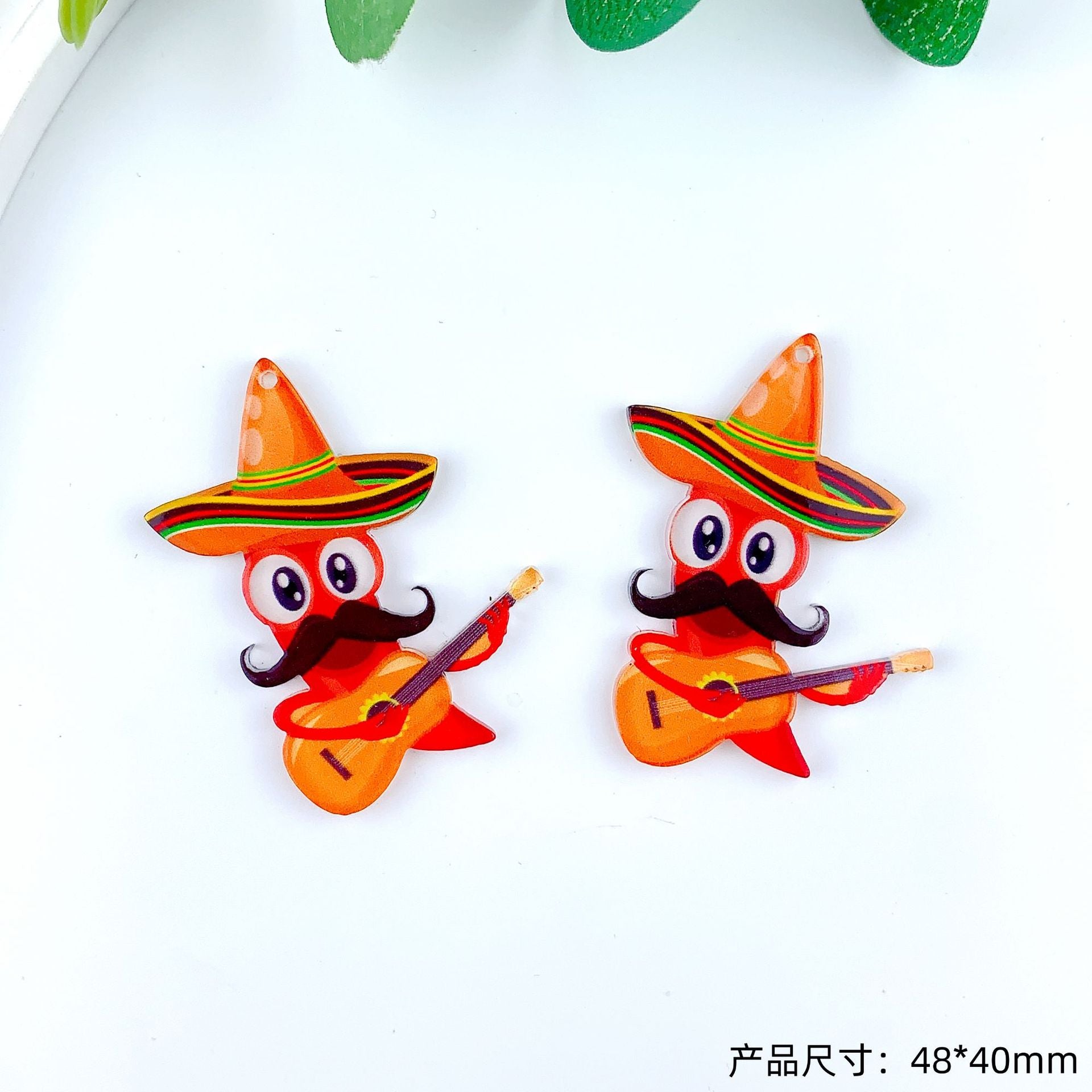 Wholesale 30pcs Acrylic Carnival Thanksgiving Turkey Earrings DIY Accessories