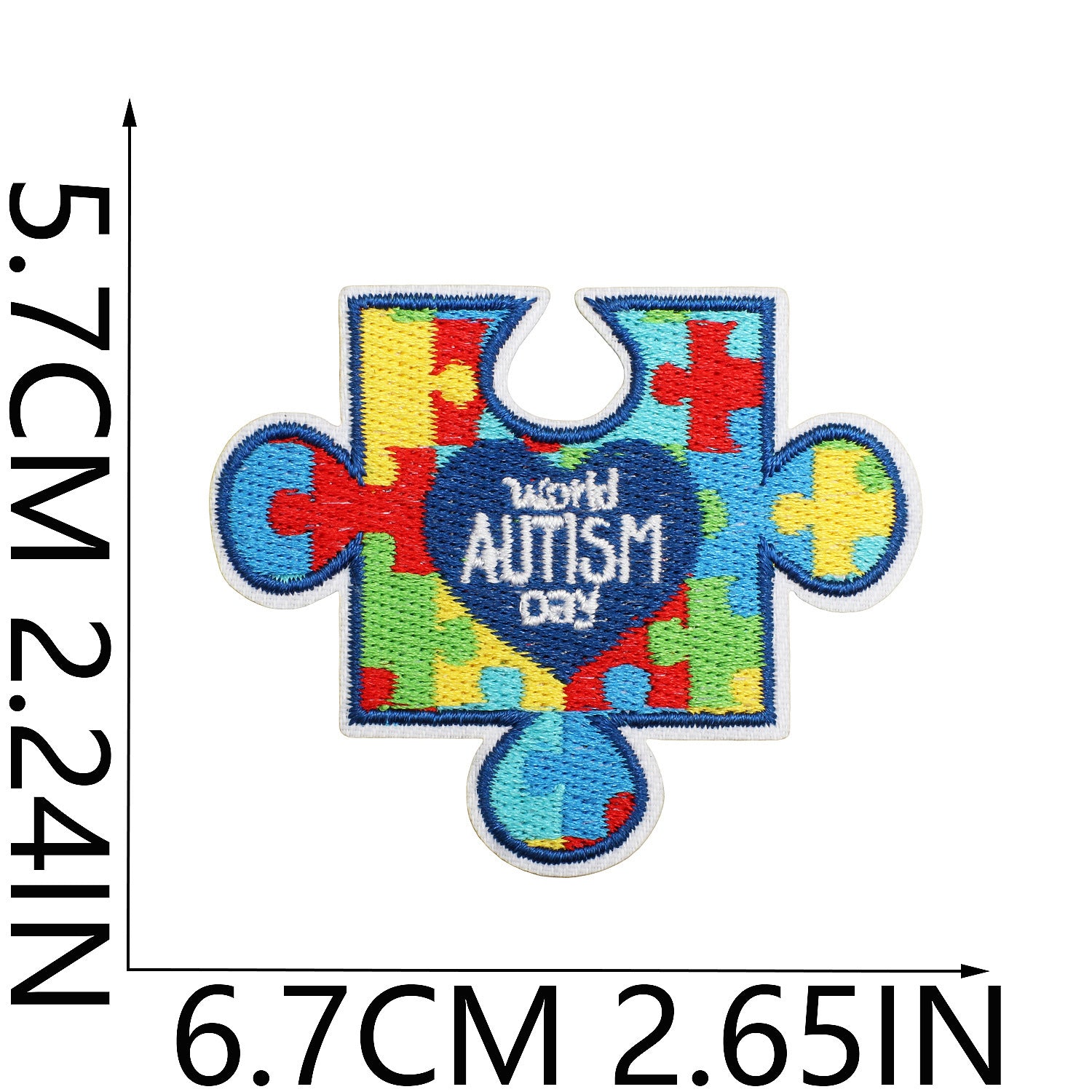 Wholesale Colorful Dinosaur Turtle Polyester Embroidered Iron On Patch For Clothing Autism Awareness Craft Supply
