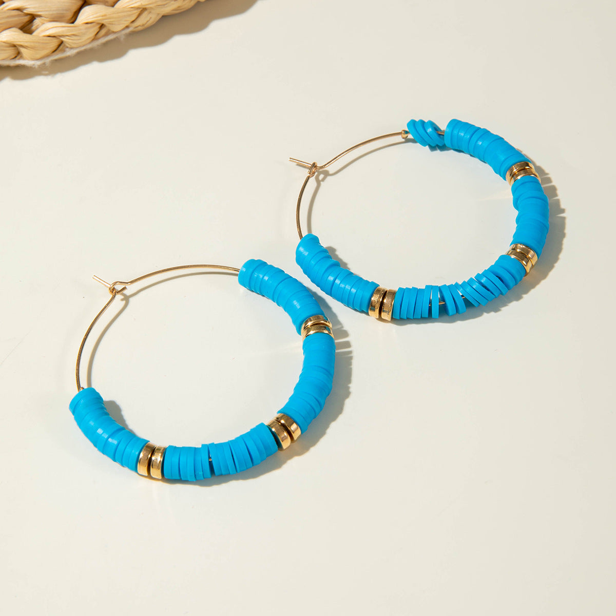 Wholesale 5PCS/Pack Dopamine soft clay earrings Fresh and sweet colorful earrings for women