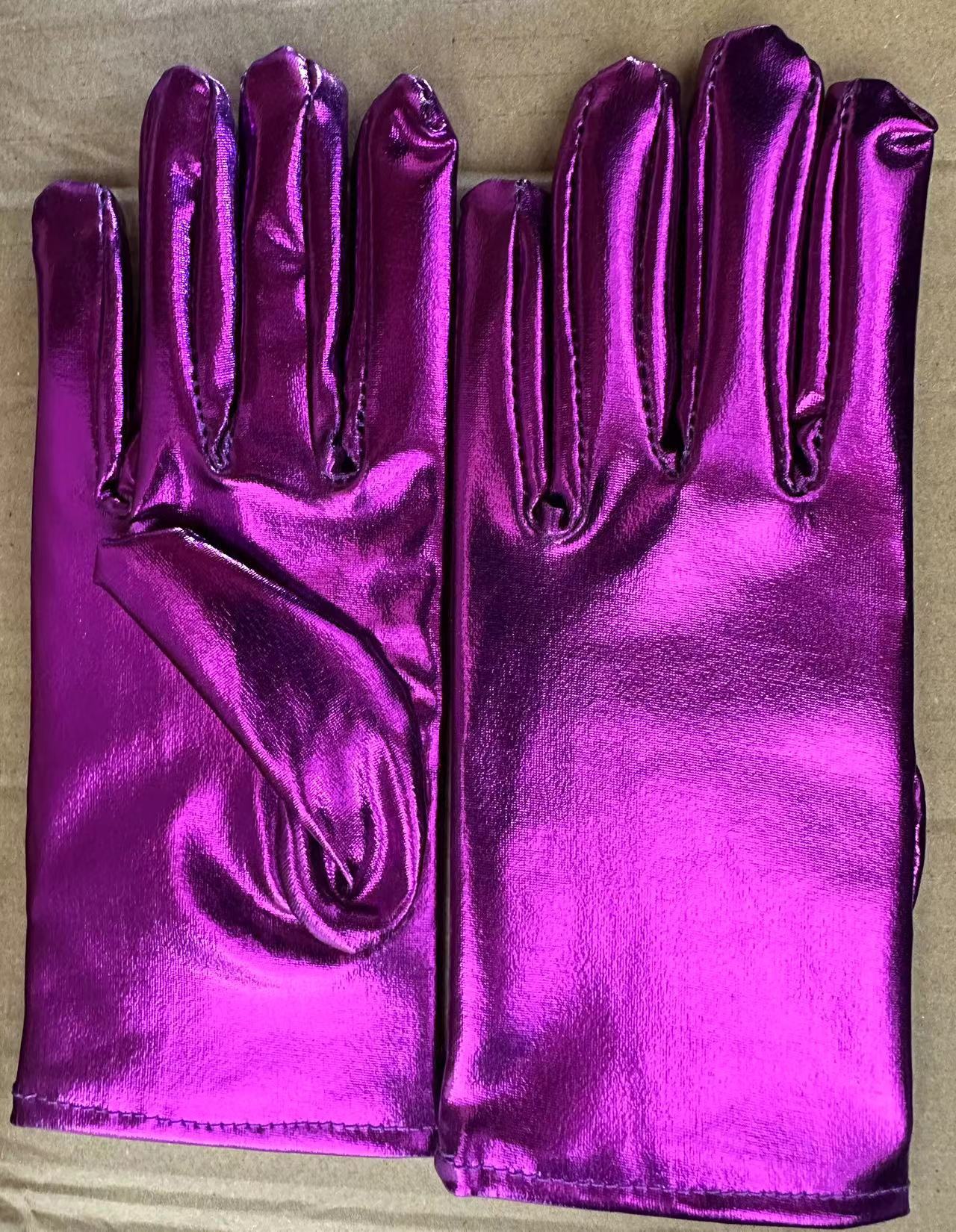 Wholesale Patent and faux leather short gloves