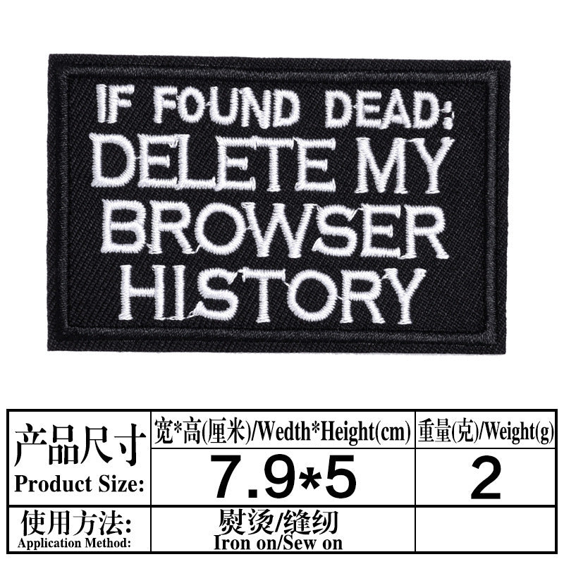 Wholesale Black English Letter Embroidered Patches 20 Pack DIY Clothing Badges For Shoes Hats Fashion Decorative Accessory For Everyday Use