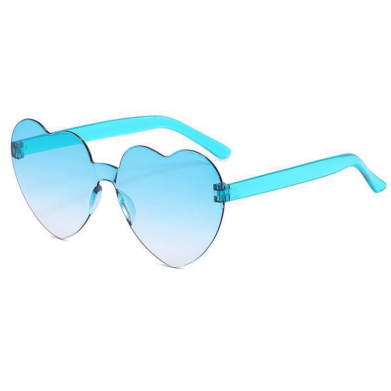 Wholesale Transparent Jelly Colored Love PC Sunglasses